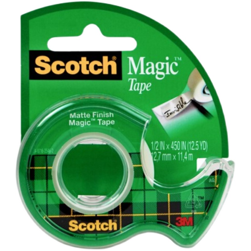 3M Scotch Tape Dispenser With Magic Stealth Transparent Tape Office Stationery Adhesive Tape Holder 3M Big Brand Are Trustworthy: Simple dispenser