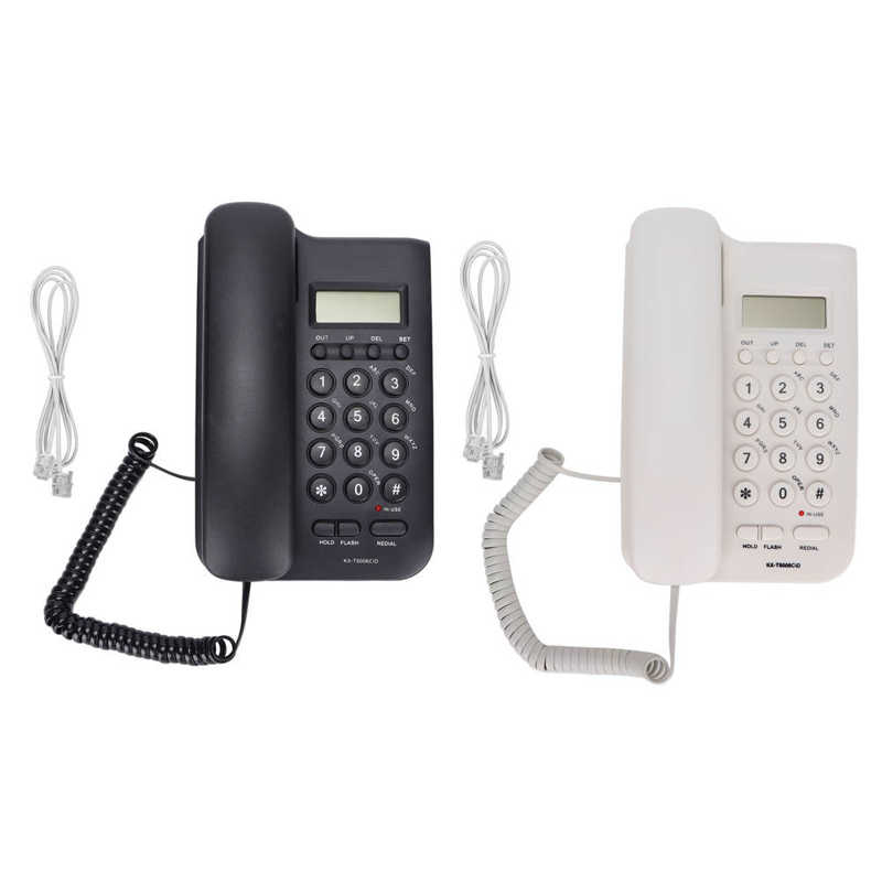 Semi Hands Free Dial Corded Phone Caller ID Wall Mounted Free Battery Wired Telephone