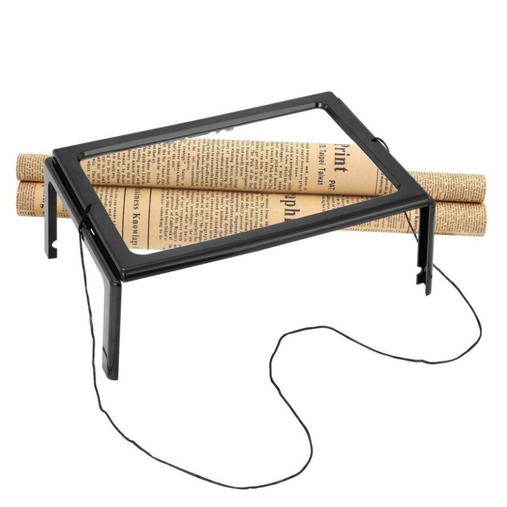 A4 Volledige Pagina Grote Handen Gratis Vergrootglas Vergrootglas Led Loep Lens F Reading W/ Cord Loep Opvouwbaar Vergrootglas staand