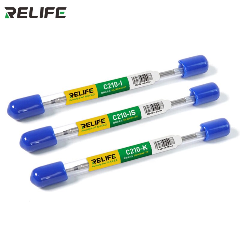 Relife rl -c210 tips universel jbc  c210 loddekolbe spids kompatible til xsoldering  t210 og sugon  t26 lodning station håndtag: Fuldt sæt 3 stk