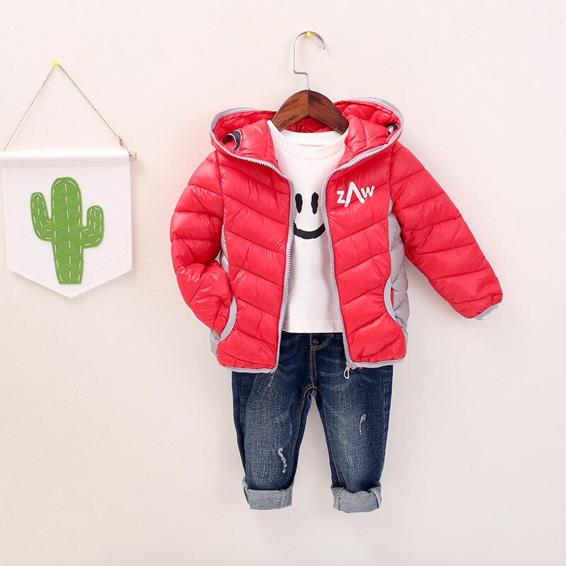 Kleur Bijpassende Hooded Kinderen Katoenen Kleding: Rood / 9m