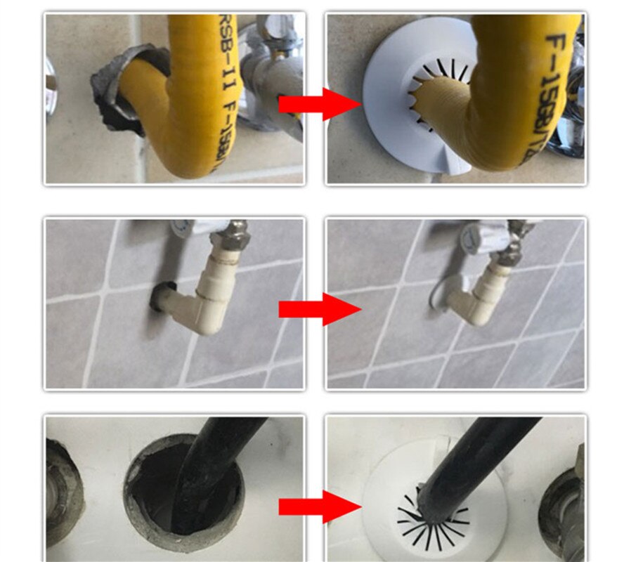 1 stücke Kunststoff Zauberstab See kanal abdeckung dusche wasserhahn winkel ventil Rohr stecker dekoration abdeckung schnappen-auf Platte küche wasserhahn zubehör