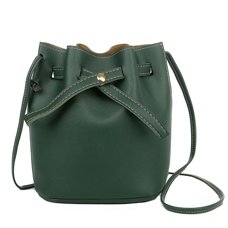 Bolso de cubo de Color sólido para mujer, bolsa de hombro, novedad de verano, primavera,: Verde