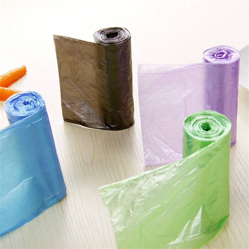 1 ruller plastikposer skraldeposer enkelt farve tyk praktisk miljørengøring affaldspose 50*60cm