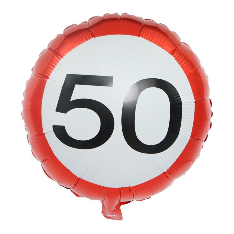 18 inches hvid rød farve 18/30/40/50/60 nummer folie balloner ciffer heliumballoner bryllupsdekorationer fødselsdagsfest forsyning: 50