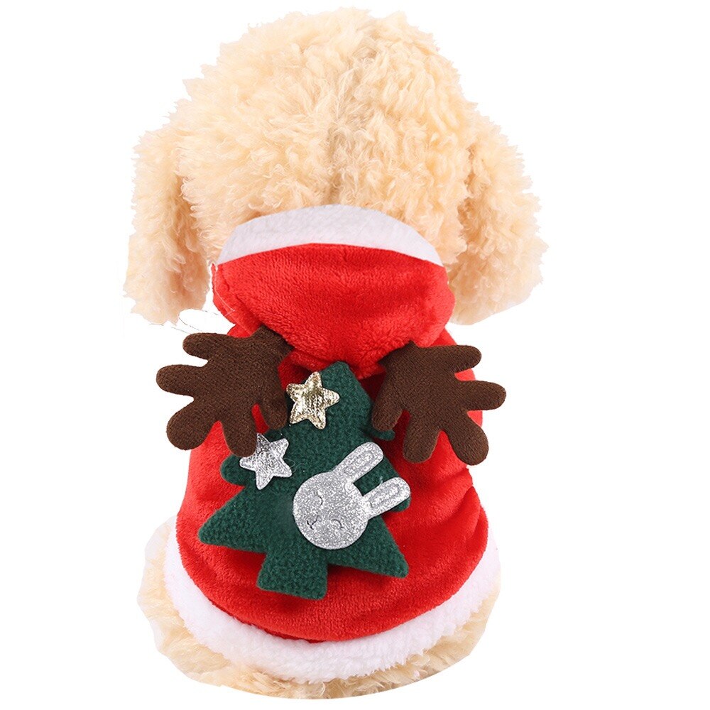Christmas Party Jacket Coats Dog Clothes Santa Costume Pets Costume Small Dogs Cat Clothing Winter XS-XL