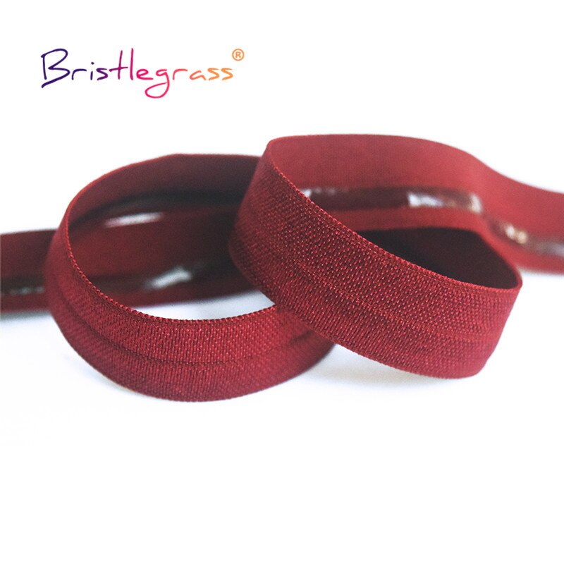 BRISTLEGRASS 2 5 10 Yard 5/8 &quot;15mm Silikon Greifer Shiny Foldover Elastische FOE Spandex Band Band Perücke kleid DIY Nähen Trim