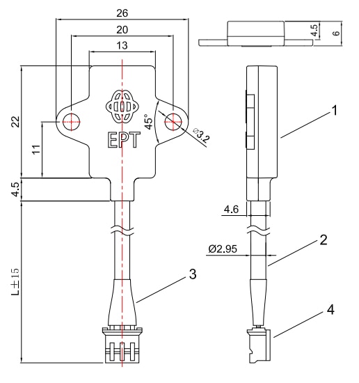 Capacitive Non-contact Liquid Level Sensor Small Volume Capacitive Level Switch Water Level Control D1CS- D