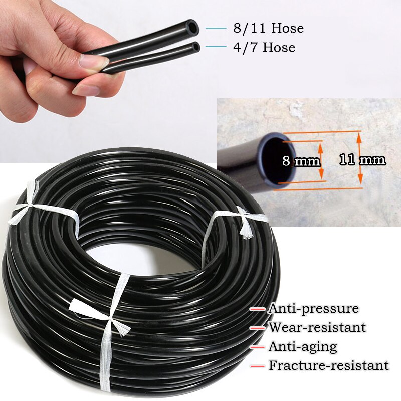35M Garden DIY Micro Drip Irrigation System Plant Self Automatic Watering Timer Garden Hose Kits With Adjustable Dripper
