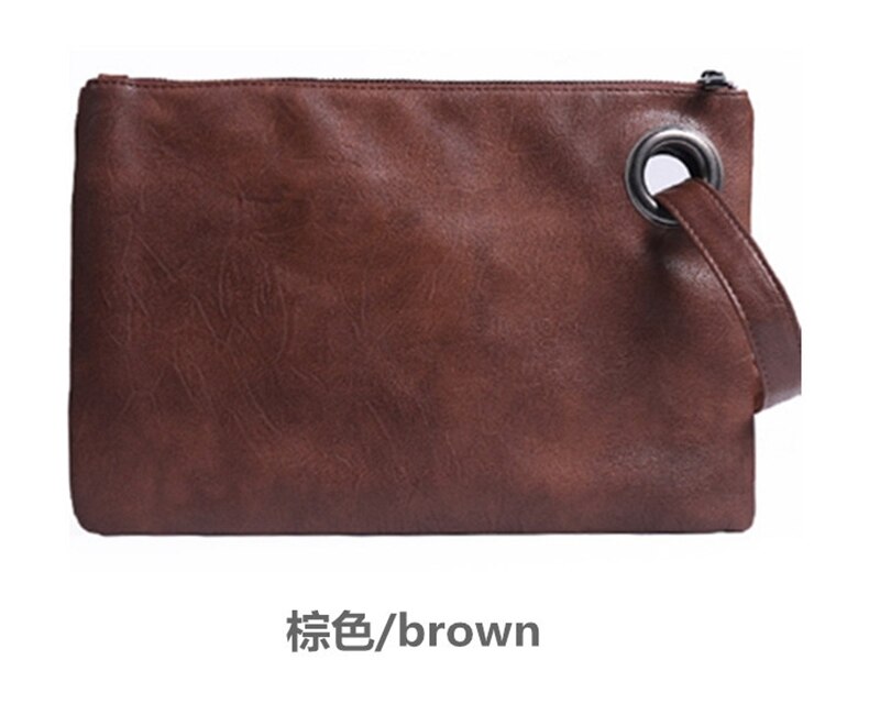 Solid Handtas Vrouwen Tassen Lederen Vrouwen Rits Envelop Tas Avond Vrouwelijke Dag Koppelingen Handtas Clutch Bag: F0017-Brown