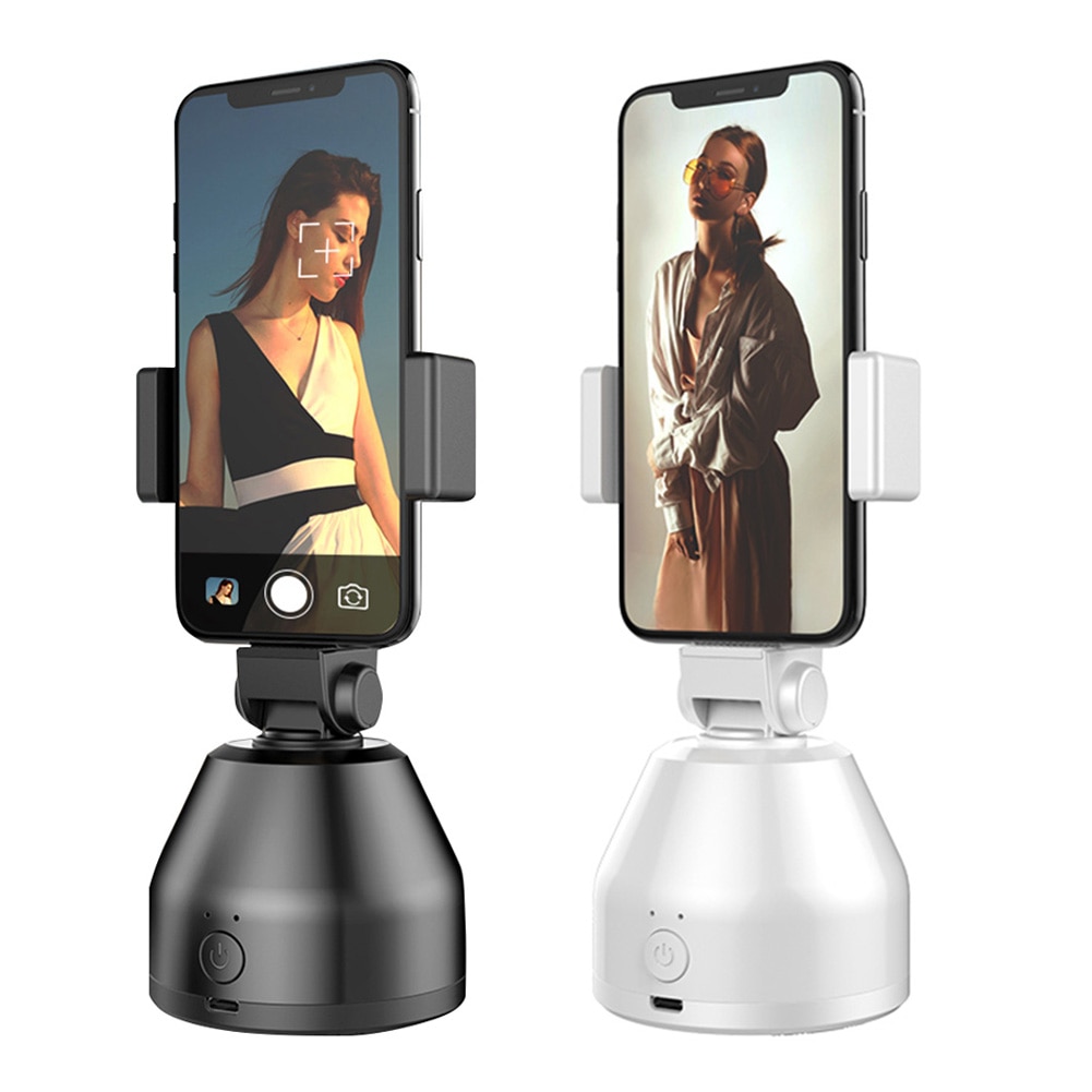 Bluetooth Smart Selfie Stick Phone Mount 360Rotation Auto Face Tracking Tripod Holder Gimbal For Photo Video Vlog Live
