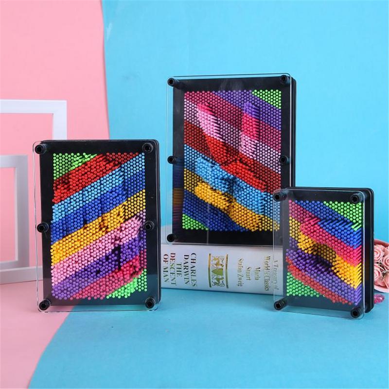 1Pc 3D Clone Pin Art Plastic Speelgoed Grappig Spel Pinart 3D Clone Vorm Pin Art Shoumo Kleurrijke Naald Kind krijgen Gezicht Palm Model