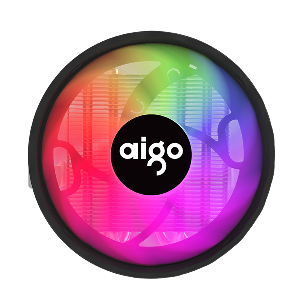 Aigo ice 400x 4 varmerør cpu-kjølervifte rgb 4- pins pwm datamaskinkabinettvifte stille intel lga 1700 1200 1150 1151 amd  am3 am4