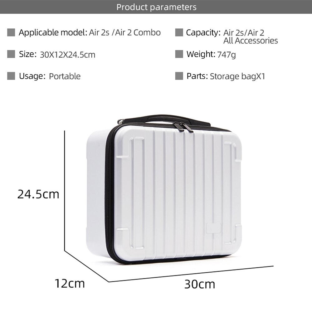 Aggiorna DJI Air 2S borsa per valigie borsa per custodia scatola di protezione ad alta capacità accessori per droni DJI Air 2S