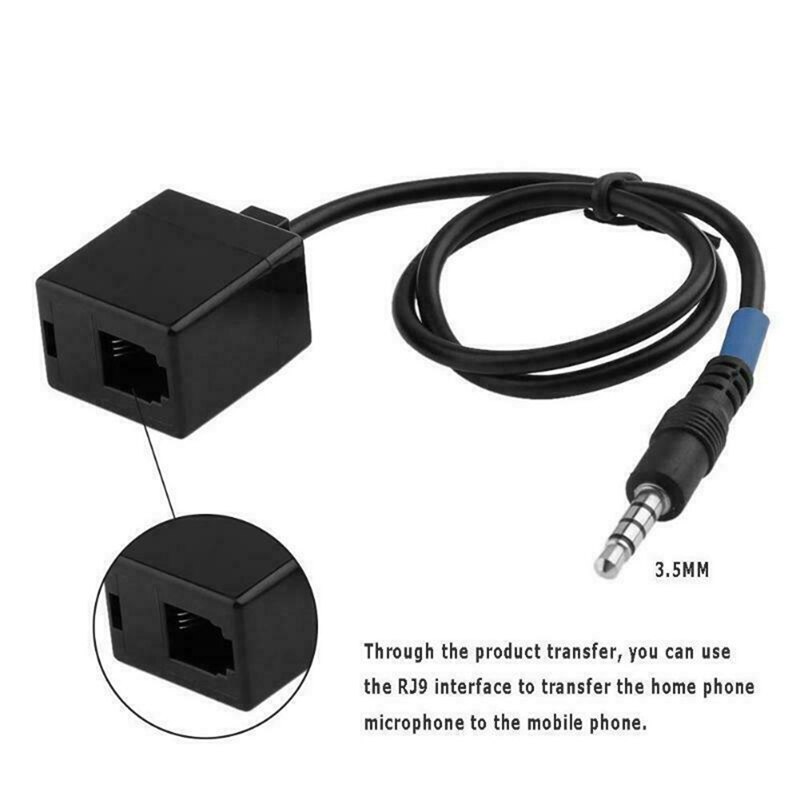 3.5Mm Male Jack Naar RJ9 4P4C Vrouwelijke Converter Verlengkabel Adapter Voor Telefoon Kabel