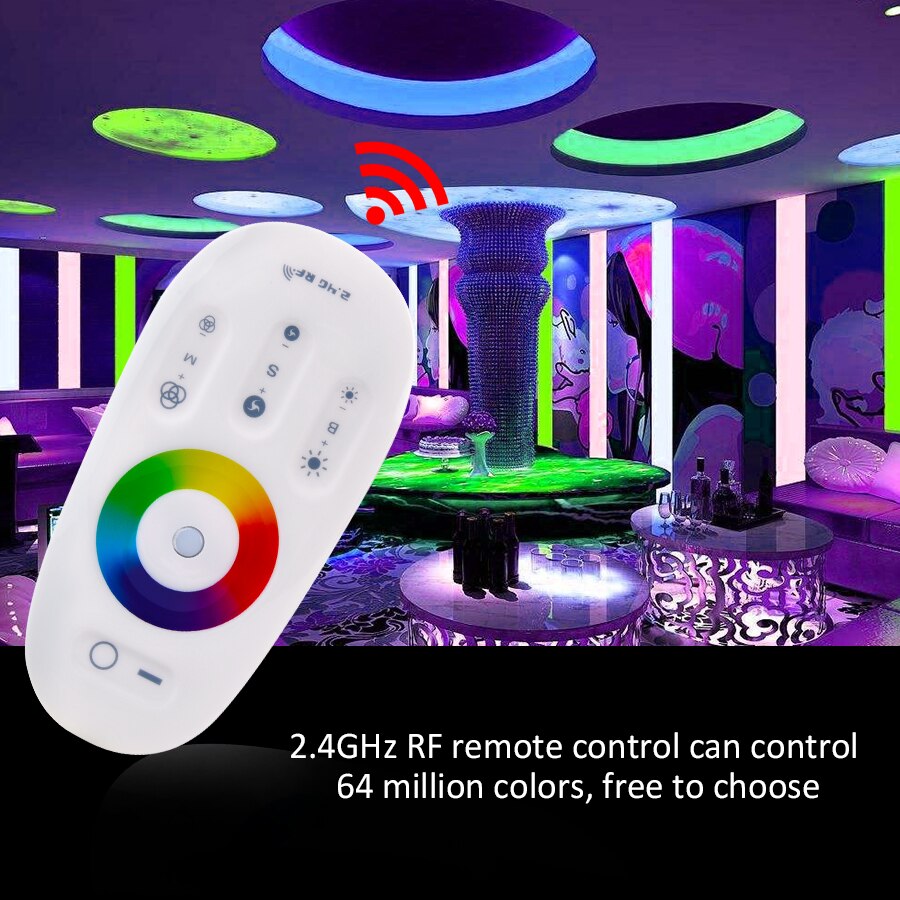 2.4g trådløse berøringsskærme led rgb rgbw controller  dc 12-24v rf fjernbetjening rgb lysdæmper anvende  to 5050 2835 rgb rgbw led strip lys