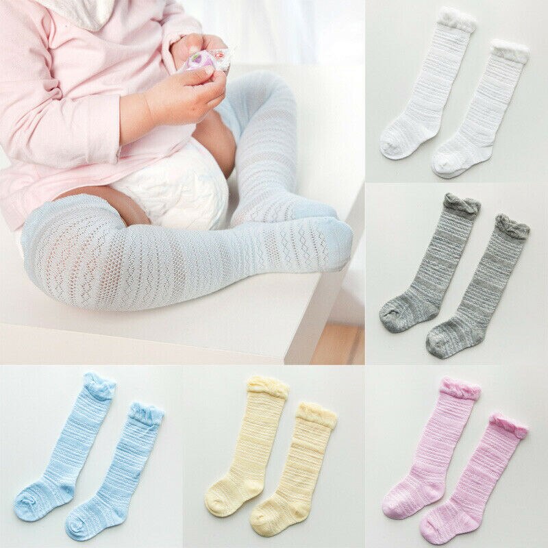 Baby Girls Socks Knee High with Bows Cute Baby Socks Long Tube Kids Leg Warmers