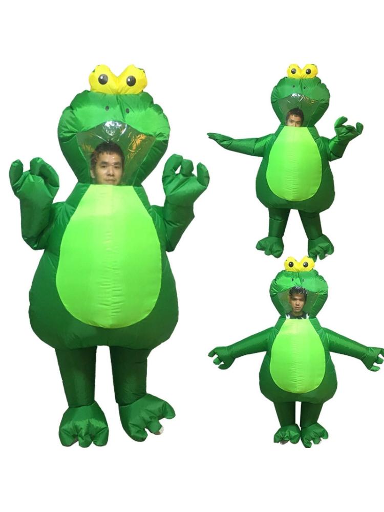 Inflatable Frog Costume Adults Funny Blow up Outfit Halloween Cosplay Clothing