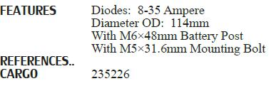 HNROCK-alternador rectificador, , 1250A200/HI11417