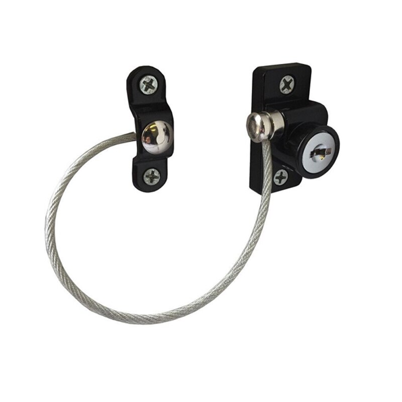 Baby Safety Window Door Lock Children Security Proofing Limit Kids From Falling Anti Theft Safe Children Protection Window Lock: BLACK
