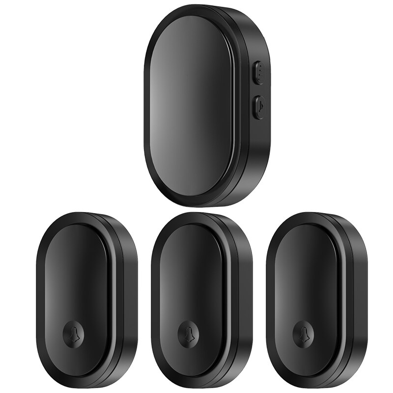 Cacazi Smart Draadloze Deurbel Waterdicht 3 Knop 1 Receivertouch Knop 300M Range Home Security Deur Call Bell 36 Ring: GOLD  3x1 / VS