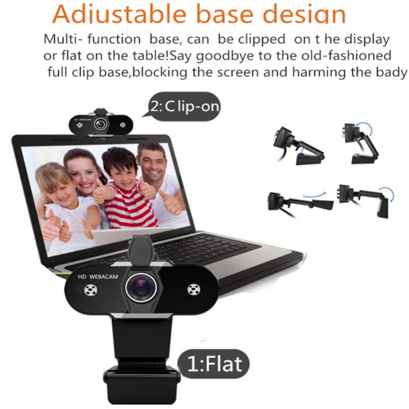 HD 2K/1080P/720P Webcam With Mic Rotatable PC Desktop Web Camera Cam Mini Computer Web Camera Cam Video Recording Work