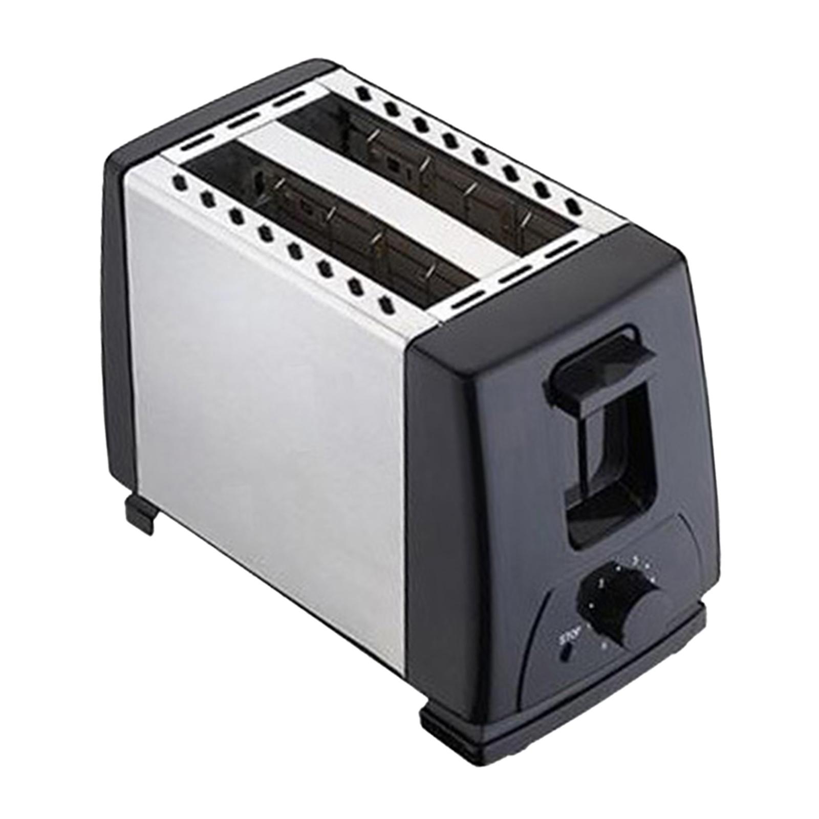 2 Slices Automatic Fast Heating Bread Toaster 750W Stainless Steel Electric Toaster Breakfast Machine for Sandwich Toast