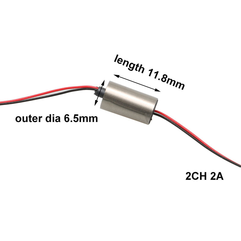 Anneau coulissant visuel pour poisson, 1 pièce, Dia.6/6.5/7.5mm 2/4/8/12CH 1A 2A, Joint rotatif conducteur pour cardan RC UAV PTZ