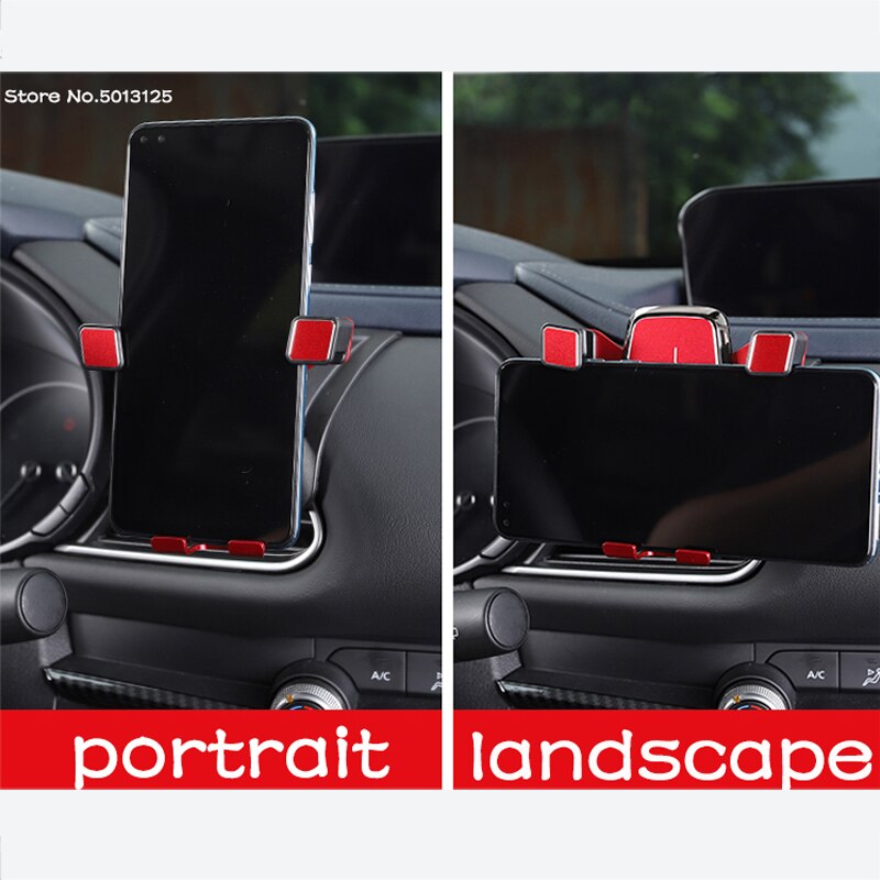 Bil luftventilholder holder mobiltelefon gps navigationsventilbeslag indvendigt dekoration til mazda  cx30 cx-30 accessorie