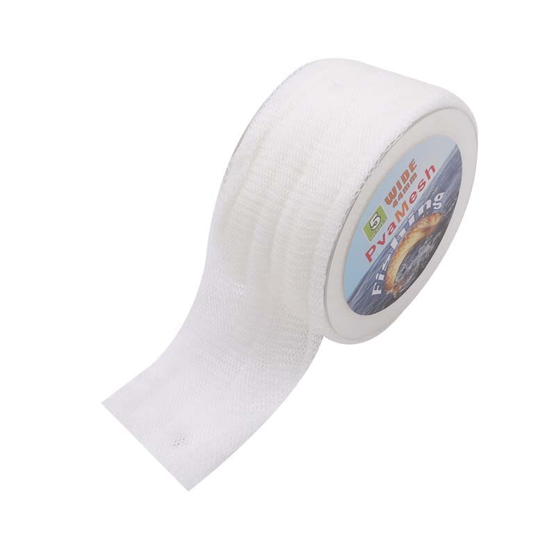 25/37 / 44mm PVA Fishing Mesh Soluble Narrow Fishing Network Water Soluble Mesh White Refill Stocking Bait Bag Protect Fish Net