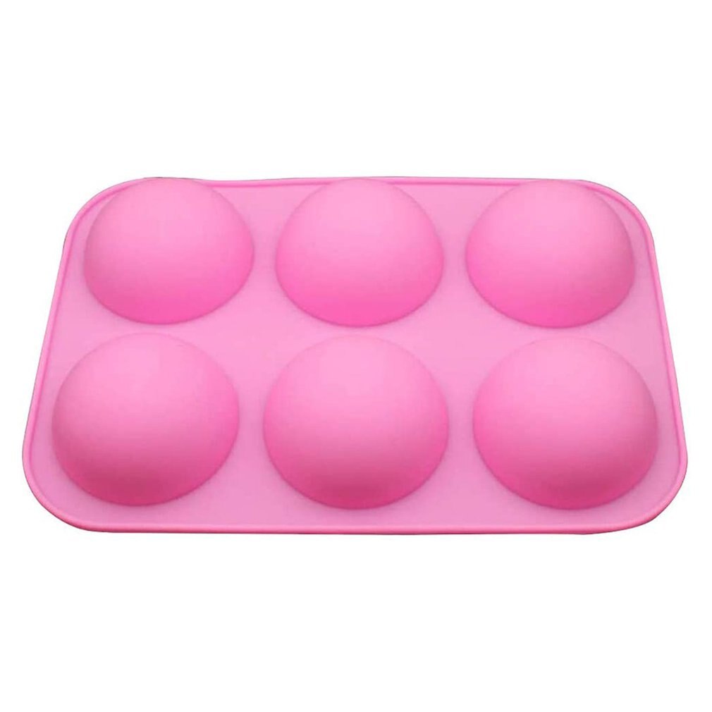 DIY 6 Half Sphere Circle Silicone Chocolate Cupcake Mold Bakeware Round Shape Cake Baking Mould Tool