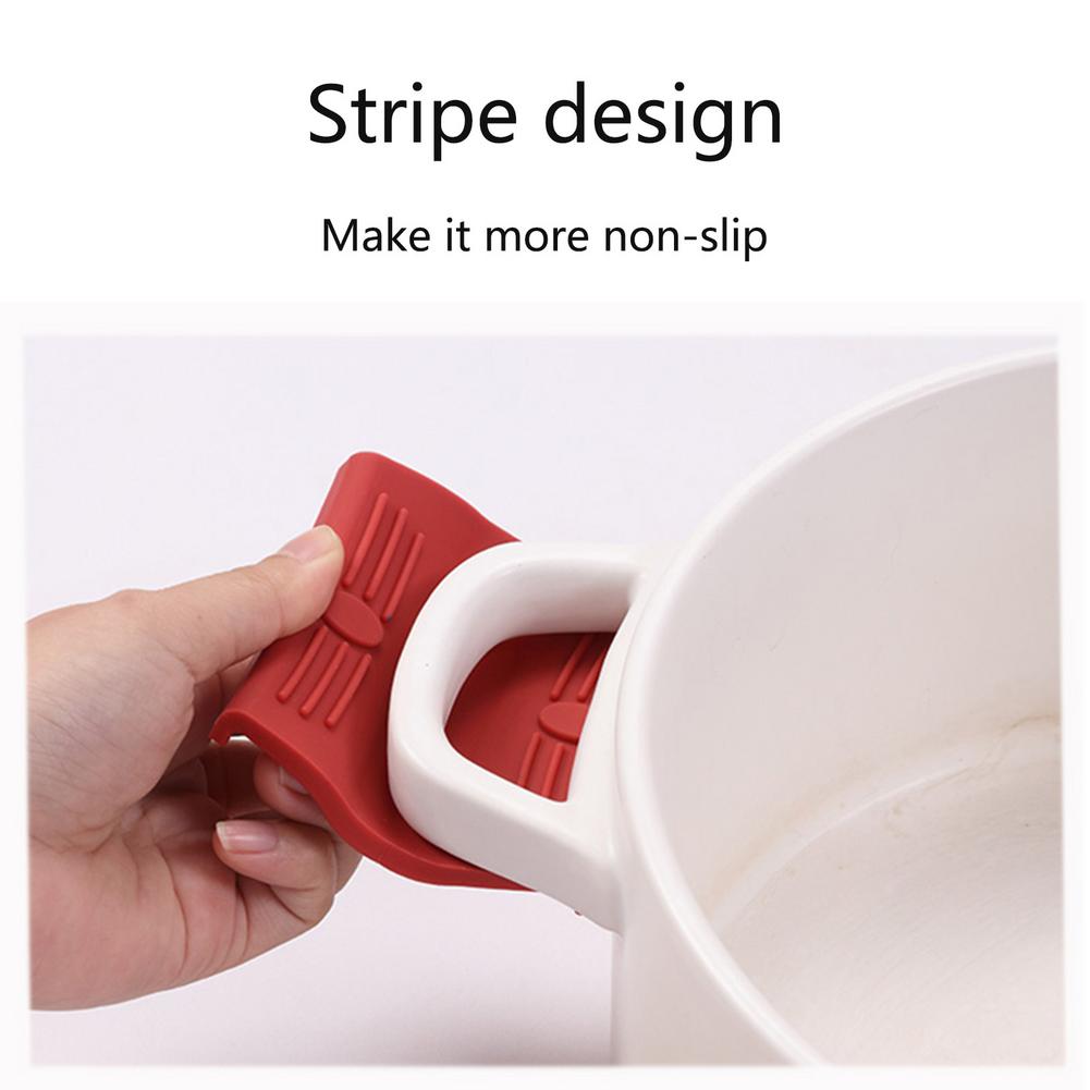 Agarradera de silicona para olla, funda para guante, asa para sartén, herramientas de cocina, accesorios de cocina, 2 piezas