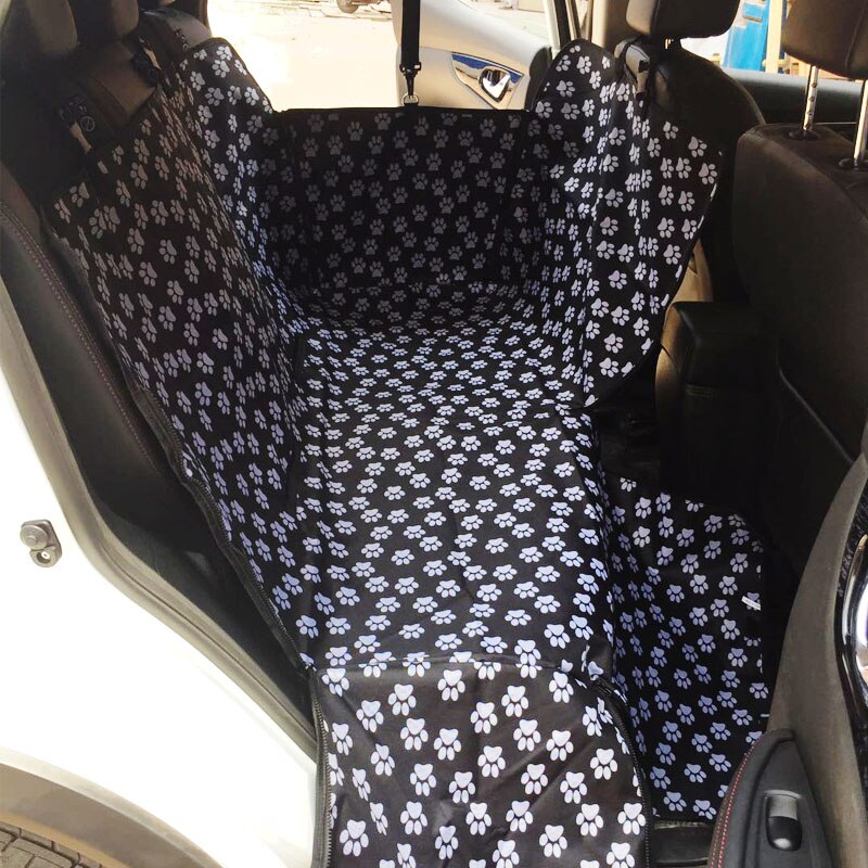 Oxford Voetafdruk Hond Carriers Achter Back Waterdichte Pet Car Seat Cover Matten Hangmat Protector Met Veiligheidsgordel