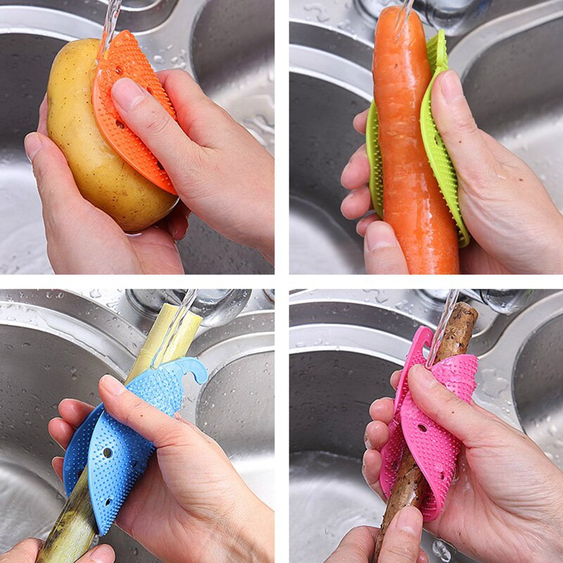 1 Pc Multi-functional Protect Hand Dirt Potato Scrubber Clean Brushes Easy Cleaning Tools Fruit Accessories Kitchen Gadgets