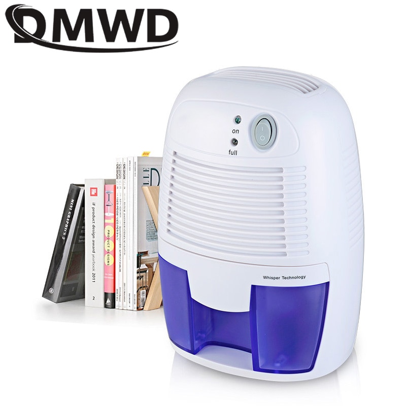 DMWD Mini deshumidificador de refrigeración eléctrica desecante secador de aire 110V 220V máquina de absorción de humedad 500ml dormitorio cocina absorbente