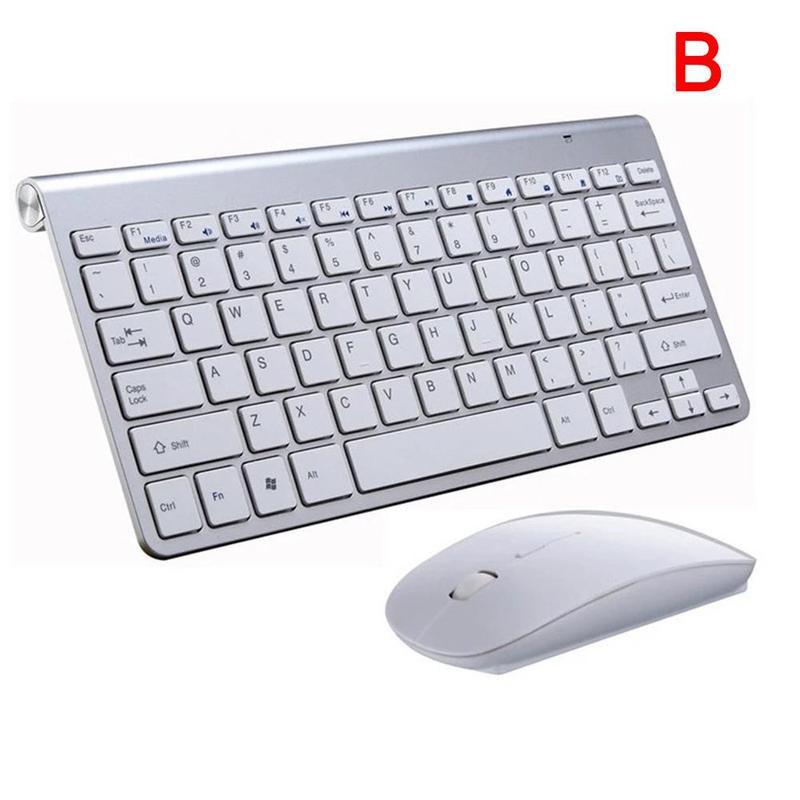 Keyboard And Mouse 2.4G USB Mini Keyboard Mouse Keyboard For PC With Set Mouse Combos Noiseless Laptop TV Ergonomi T0V1: B