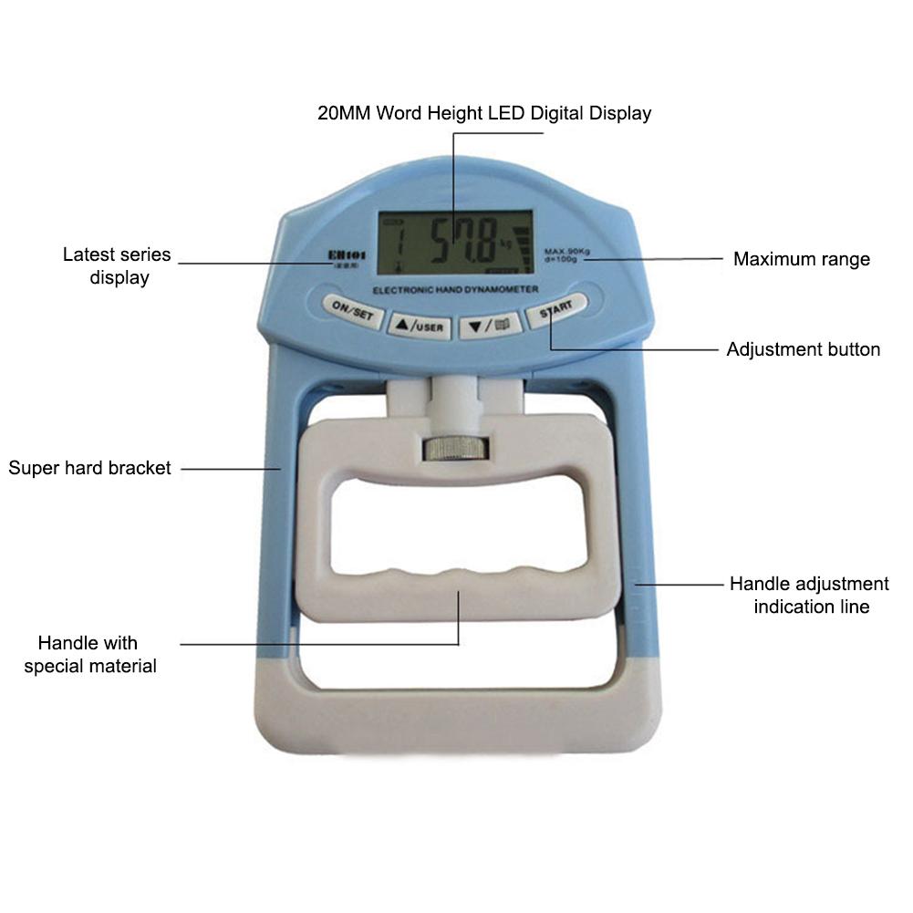 Digital Hand Dynamometer Grip Accurate Reading Strength Measurement Meter Auto Capturing Hand Grip
