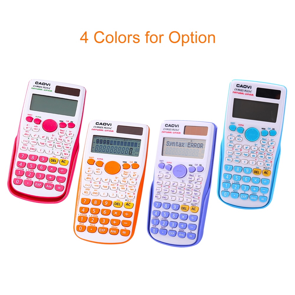 Portable Scientific Calculator Multifunction Counting Tool with Button Battery for Student School Office Stationery Supplies