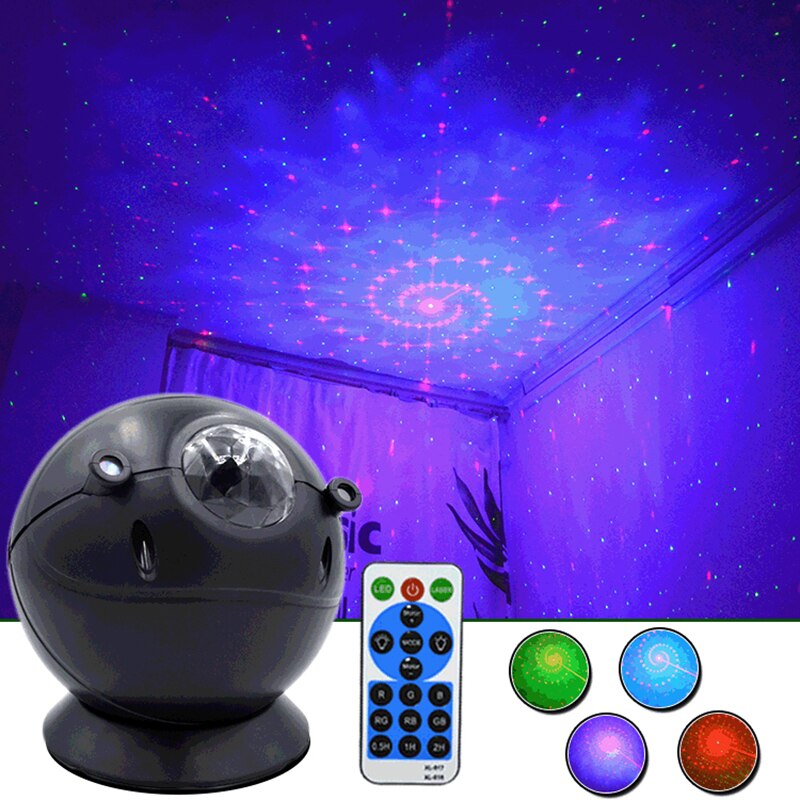 Starry Sky Projection Lamp with Base USB Rechargeable Romantic Star Projector with Remote Control for Home Room MOW: Default Title
