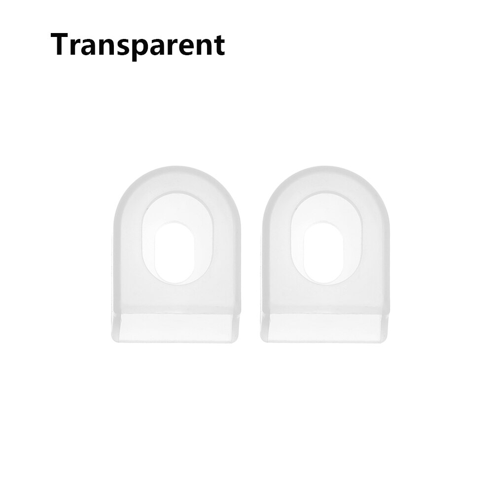 Cubierta de silicona para el brazo de los bielas de la bicicleta, Protector antióxido a prueba de polvo, funda protectora de Gel, accesorios para bicicleta, 1 par: Transparente