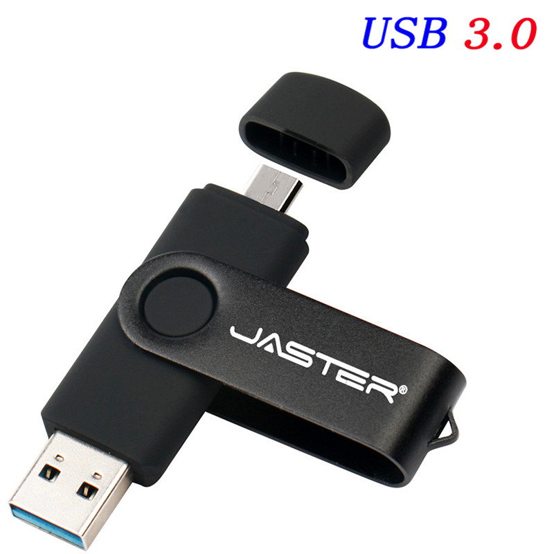 USB 3.0 OTG 64GB Black 2 in 1 Flash Drive 32GB Waterproof 16GB Plastic pendrive 8GB U disk 4GB Memory Stick Business: black / 16 GB