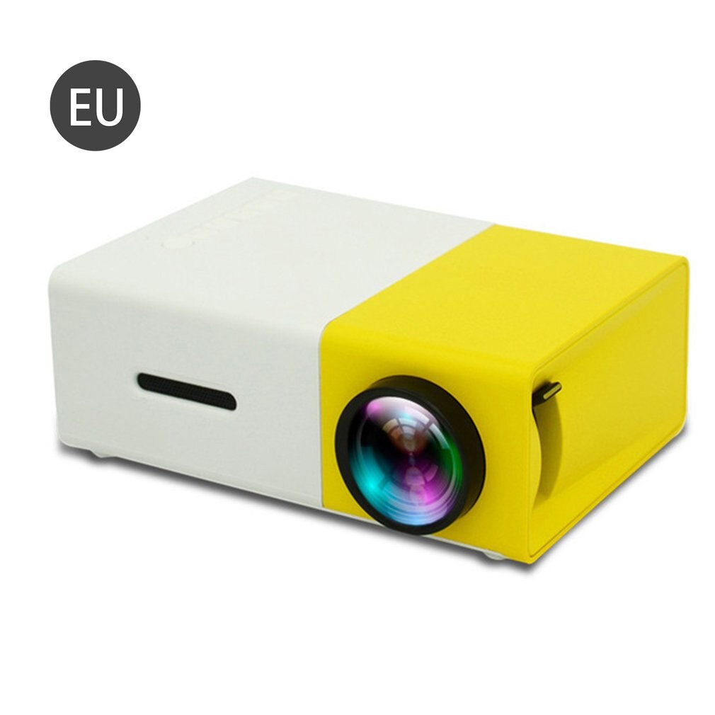 YG300 Home Theater LED Portable Projector Handheld Smart Multimedia Office High Definition 1080P Projector: EU