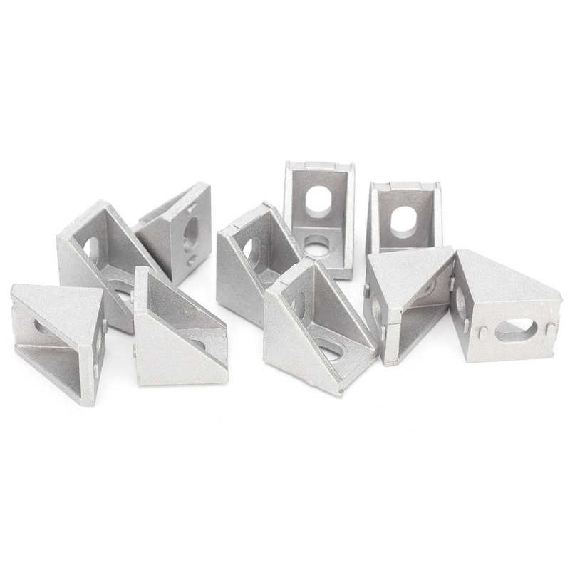10 X Aluminium Right Angle Connector Printer Extrusion