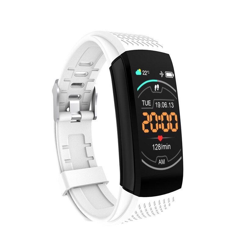 Per il Fitness Braccialetto Ip67 Impermeabile Inseguitore di Fitness Braccialetto Intelligente di Pressione Sanguigna Frequenza Cardiaca Elettronico Intelligente Della Vigilanza Della Fascia Per Lo Sport: White