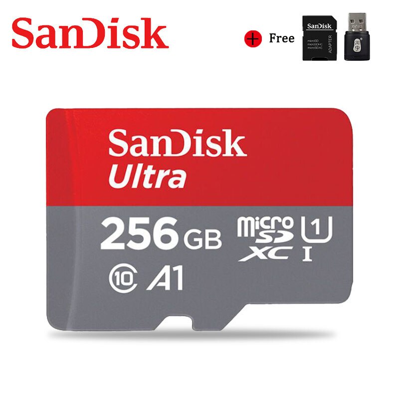 SanDisk Memory Card A1 400GB 256GB 200GB 128GB 64GB Micro sd card Class10 32GB 16GB Memory Microsd TF/SD Flash Card smartphone: 256GB Adp CYCR