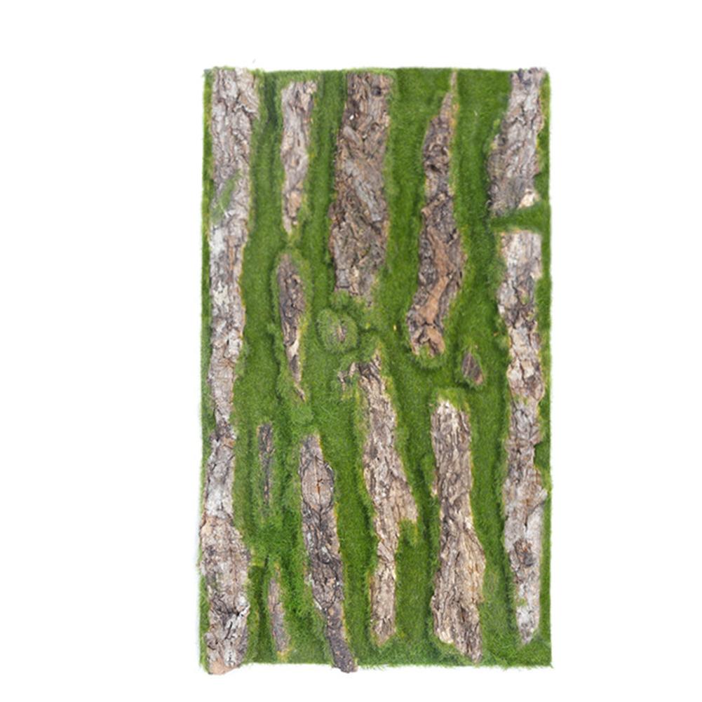30*50cm Artificial Bark Decoration Real Dried Pine Tree Bark with Artificial Moss for DIY Festival Home Party Wall Embellishment
