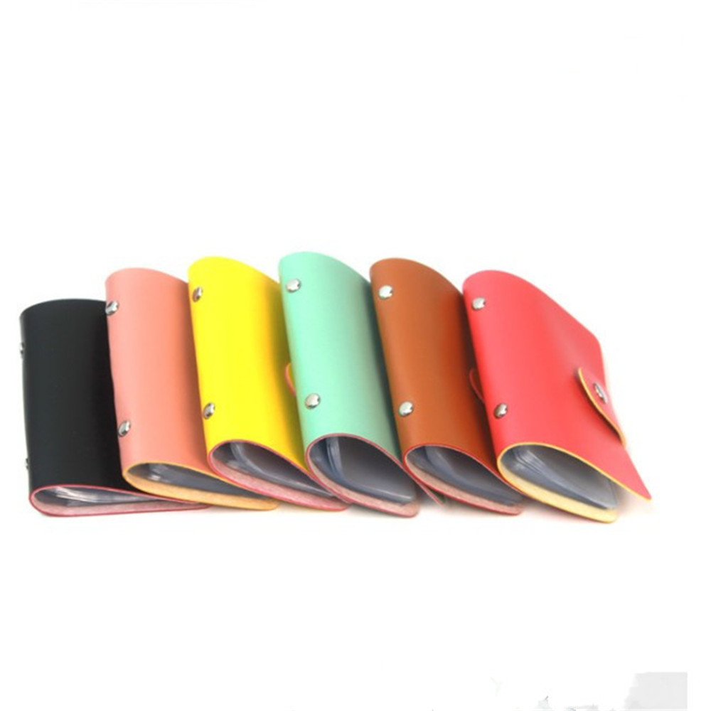 Porte-cartes en cuir PU 24 fentes | Fentes Double côté Business, porte-cartes de crédit, étui pour cartes couleur bonbon, porte-cartes porte-cartes porte-cartes porte-cartes