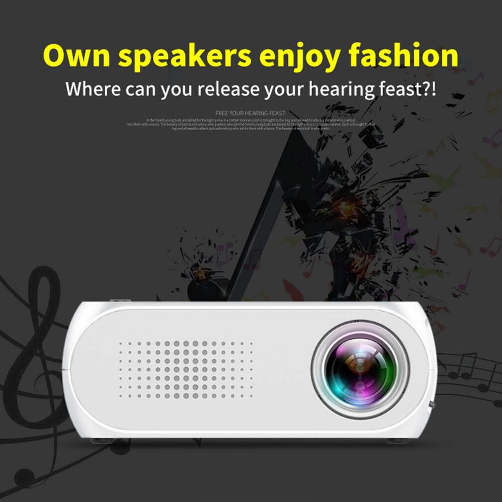 YG320 Home Mini Projector Desktop Forward Cast Support Multimedia Documents Support Multi-Languauge 1080P Home Theater