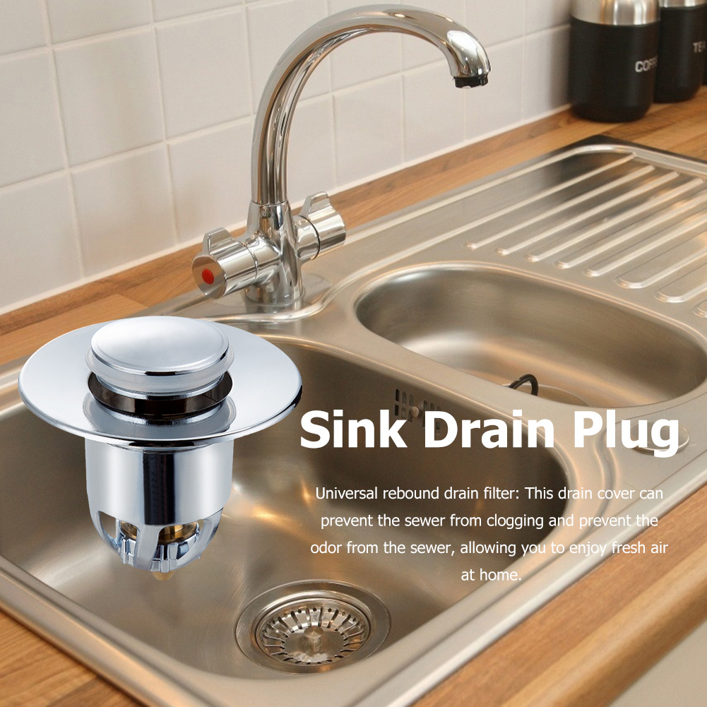 Sink Plug Drain Strainer Shower Prevent Clogging Sink Drain Bounce Plug Washbasin Bathroom Water Stopper Cover
