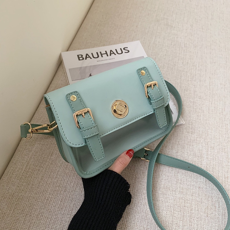 Flickväska damväska avslappnad sidväska korea lås axelväska